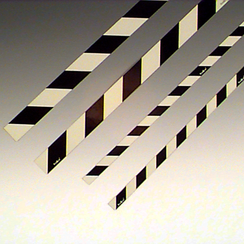 Výstražná páska černá/fotoluminiscenční, pravá, 1,5 cm