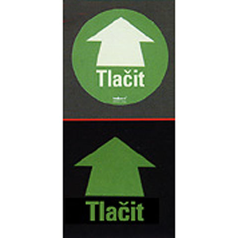 Tabulka - Značka na dveře Tlačit (zelená)