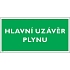 Tabulka – Hlavní uzávěr plynu